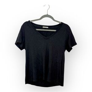 Marine Layer Black V-Neck Tee Minimalist Everyday Essential XS